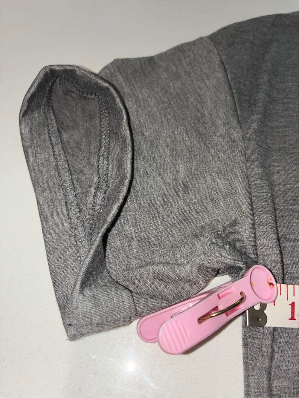 EKOUAER NWT Women’s Gray Short Sleeve Cuffed V-Neck Soft Sleep TOP, Size Medium. - Picture 5 of 11